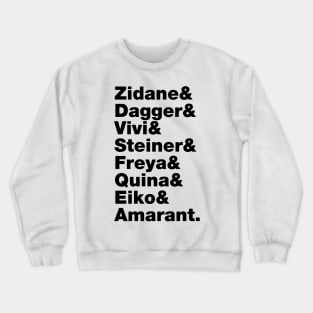 Final Fantasy 9 Characters (Black Text) Crewneck Sweatshirt